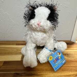 Webkinz Ganz BLK & WH Cat (HM016) Stuffed Animal With New Unused Code (NWT)!